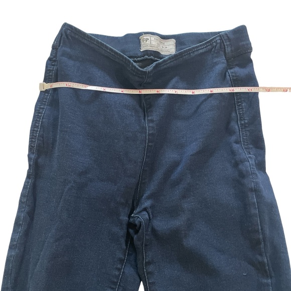 Free People Easy Goes It High Waist Pull on jeggings leggings jeans dark blue 24 - Picture 12 of 12